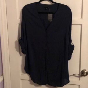 Harper Blue Button Up